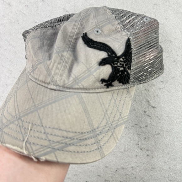 American Eagle Outfitters Other - Vintage American Eagle Outfitters Hat Gray AE Stitched On Front Logo Y2K Mall
